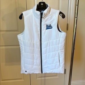 UCLA Bruins Game Day White Puffer Vest with Embroidered Logo